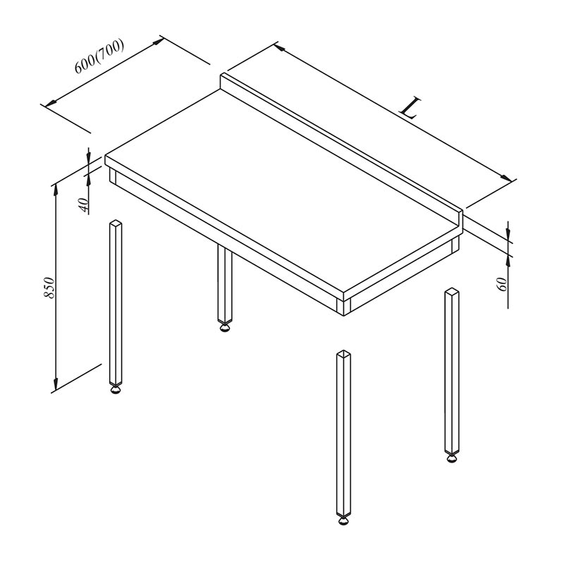 Öztiryakiler Sırtlı Demonte Çalışma Tezgahı, 60x70 cm — Öztiryakiler