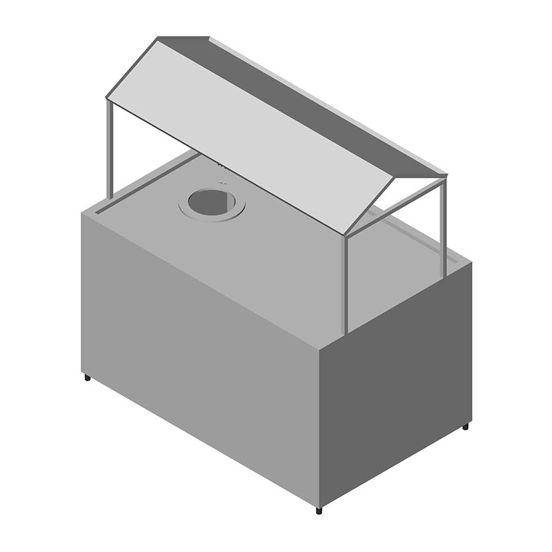 Öztiryakiler Sıyırma Hunili Bulaşık Alma Tezgahı, 120x90 cm — Öztiryakiler