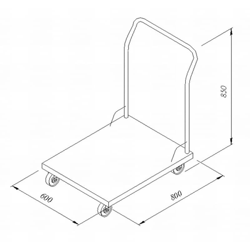 Öztiryakiler Yük Taşıma Arabası, 60x80x85 cm — Öztiryakiler
