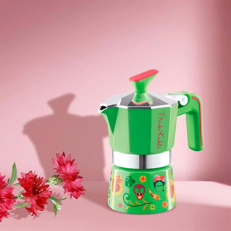 Pedrini Frida Kahlo Moka Pot, 3 Cup, Yeşil — Pedrini — Görsel 2