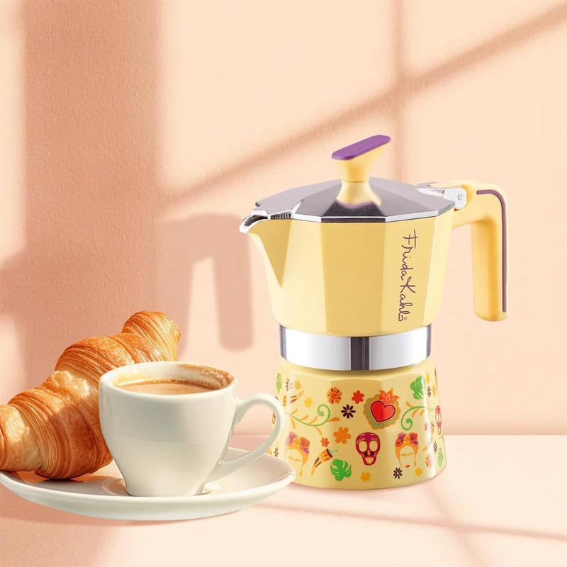 Pedrini Frida Kahlo Moka Pot, 6 Cup, Sarı — Pedrini — Görsel 2