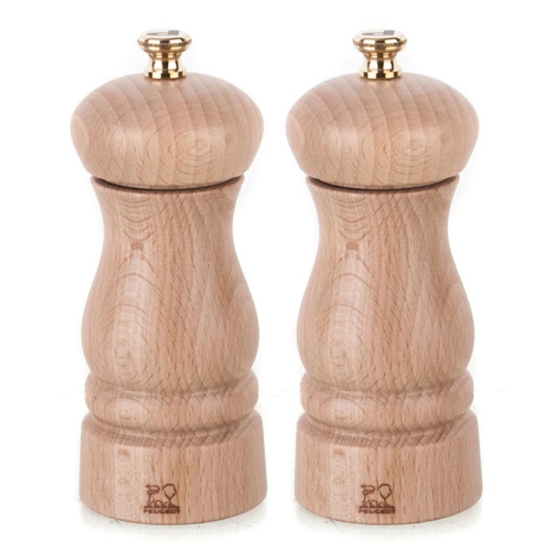 Peugeot Clermont Natural, Tuz-Karabiber Değirmeni, 2'li, 13 cm — Peugeot