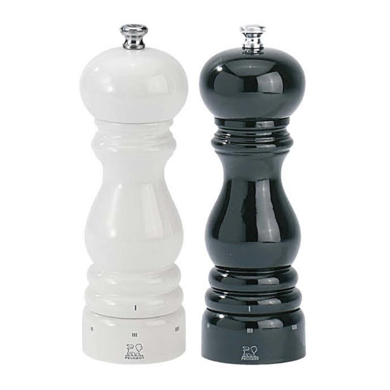 Peugeot Paris Karabiber-Tuz Değirmeni Set, 2'li, 18 cm, Siyah-Beyaz — Peugeot — Görsel 1