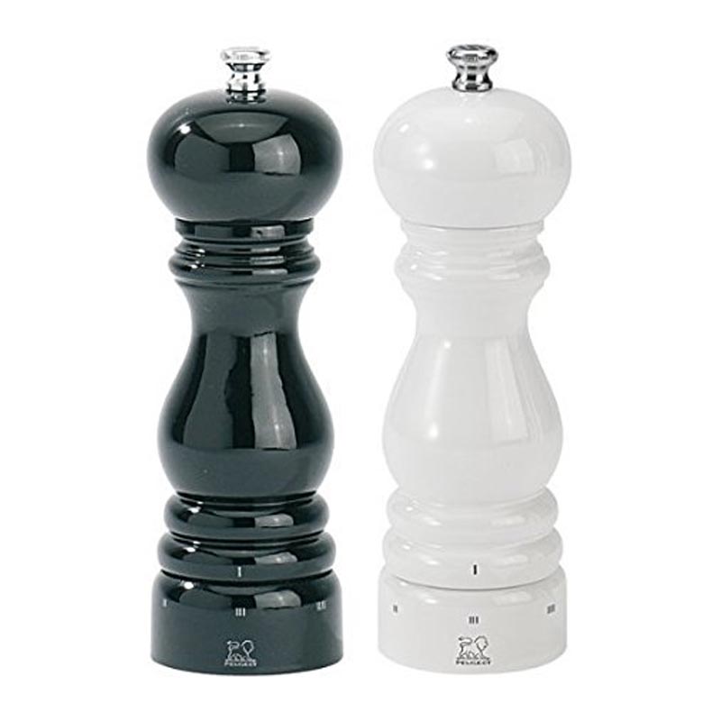 Peugeot Paris U-Select Karabiber Tuz Değirmeni, 2'li, 12 cm, Siyah-Beyaz — Peugeot