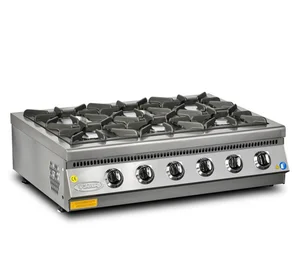 Pimak 6 Gözlü Set Üstü Ocak Gazlı ve LPGLi CE Belgeli 120x70x30 70MX-6S