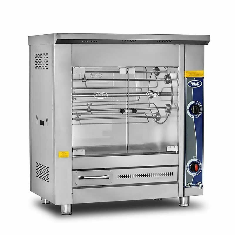 Pimak PI2/M006 Set Üstü Tamburlu Piliç Çevirme Makinası 25 Kapasiteli Gazlı