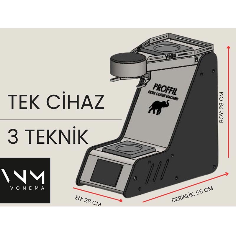 Proffil Otomatik Chemex V60 Filtre Kahve Demleme Makinesi — Proffil — Görsel 15