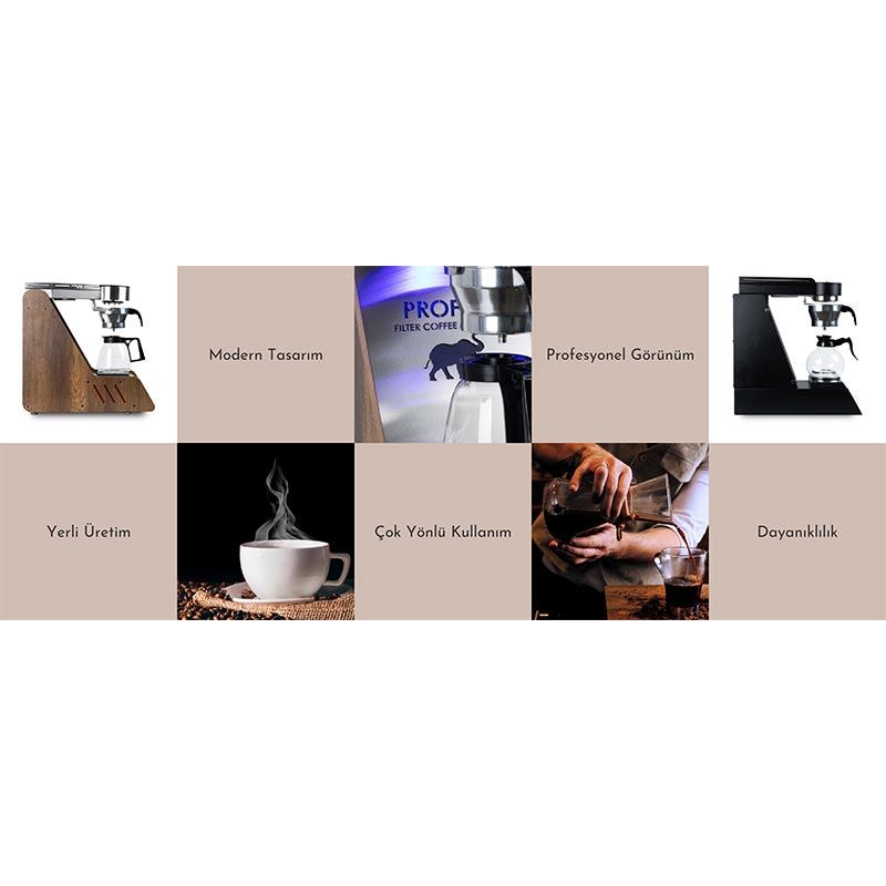 Proffil Otomatik Chemex V60 Filtre Kahve Demleme Makinesi — Proffil — Görsel 6