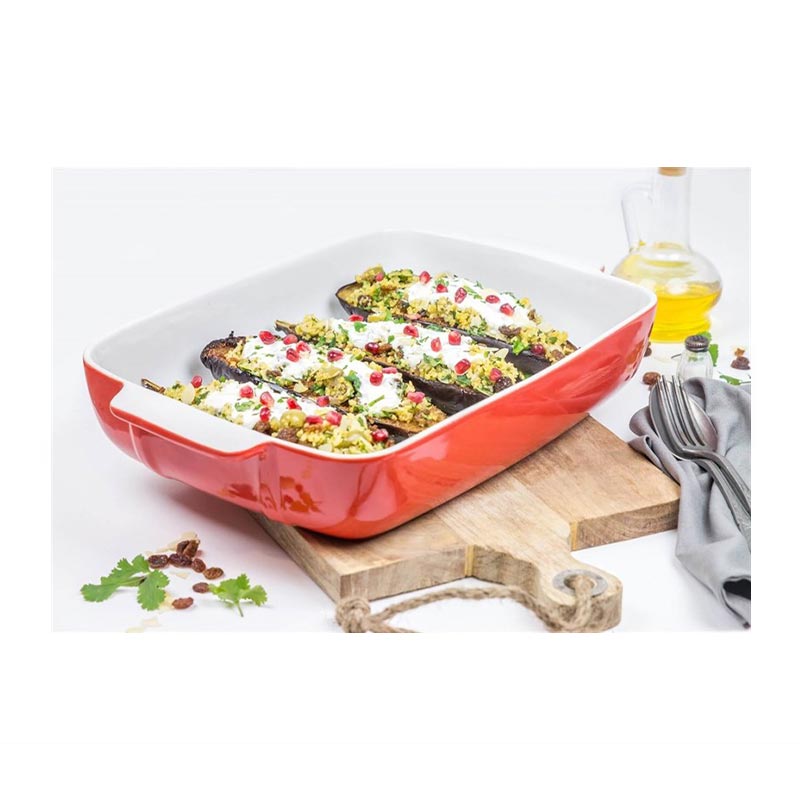Pyrex SG30RR8/7046 Dikdörtgen Seramik Fırın Kabı, 30x22 cm, Turuncu — Pyrex — Görsel 3