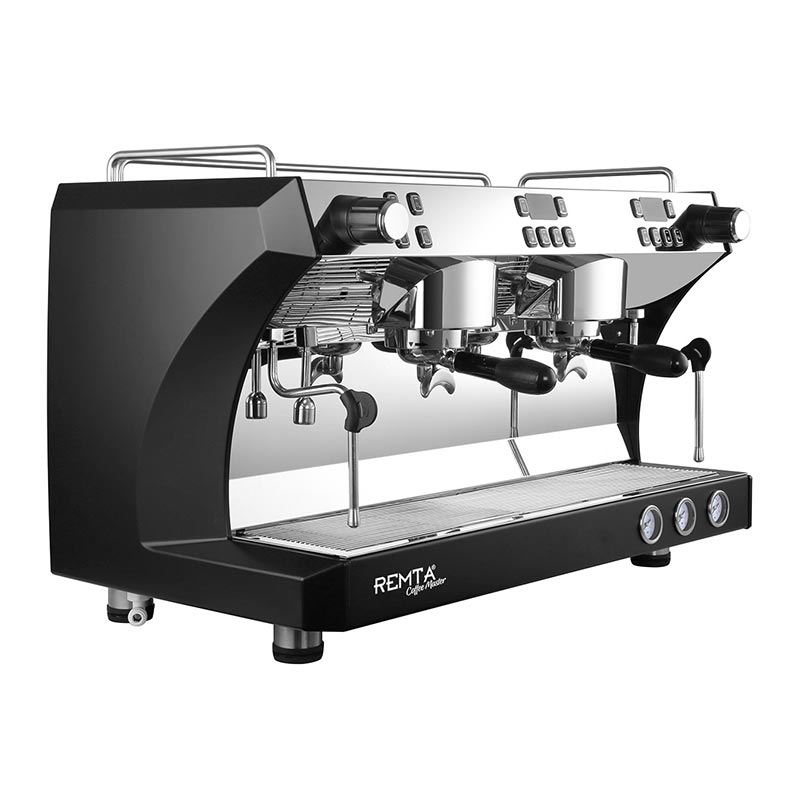 Remta Coffee Master Tam Otomatik Espresso Kahve Makinesi, 2 Gruplu, Siyah — Remta