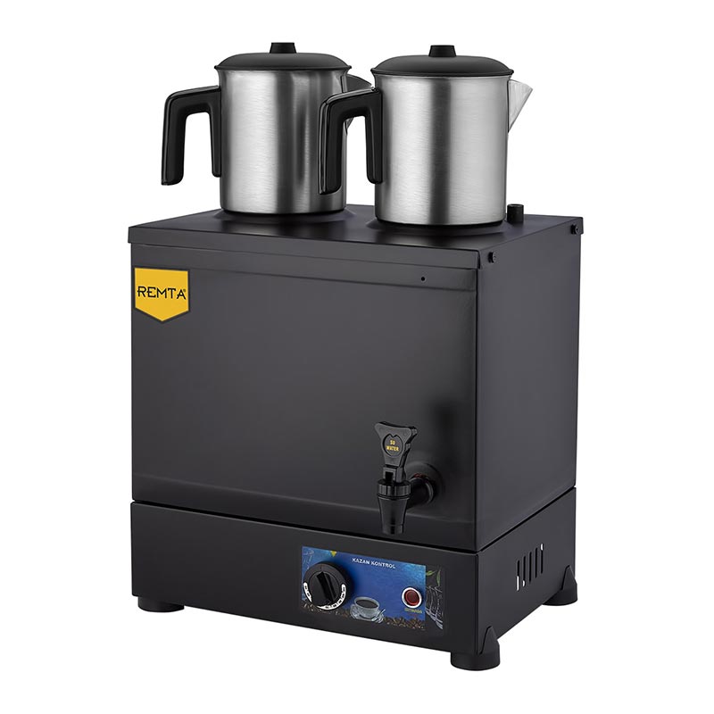 Remta EP02 30 Model Çay Ocağı, 2 Demlikli, 23 L, Elektrikli, Siyah — Remta