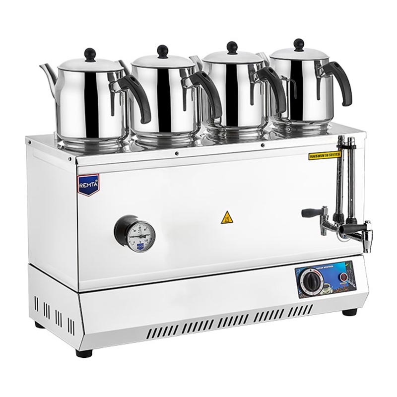 Remta EP04 85 Model Şamandıralı Çay Ocağı, 4 Demlikli, 58 L, Elektrikli — Remta