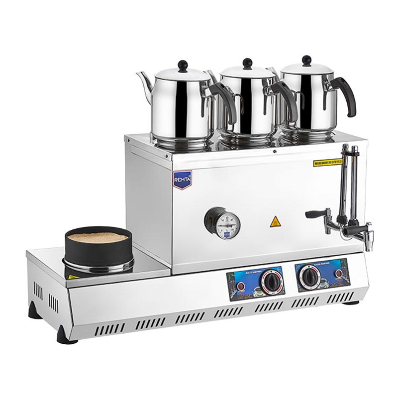 Remta K32(K) 55 Model Kumda Kahve Ocaklı Çay Kazanı, 3 Demlikli, 33 L, Elektrikli — Remta — Görsel 1