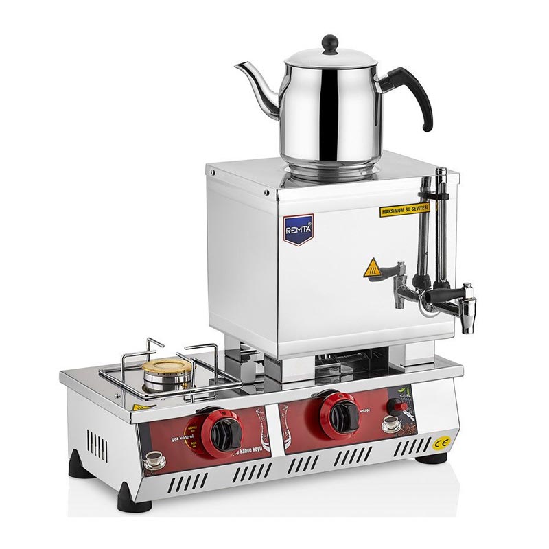 Remta N10 15 Model Kahveci Takımlı LPG Tek Demlikli Çay Kazanı, 13 L — Remta