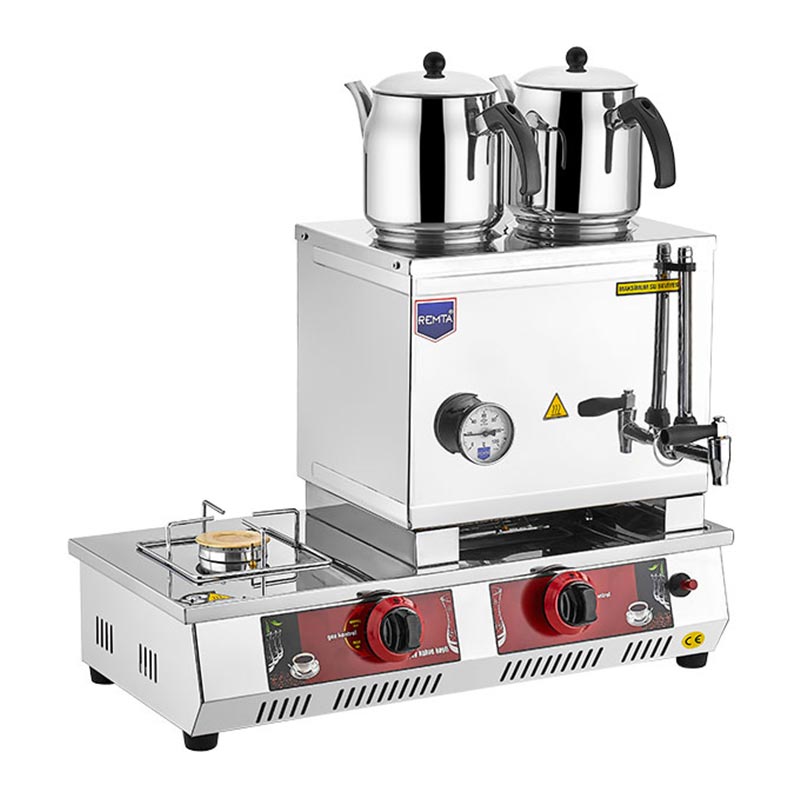 Remta N11 30 Model Kahveci Takımlı Çay Kazanı, 2 Demlikli, 23 L, Doğalgazlı — Remta