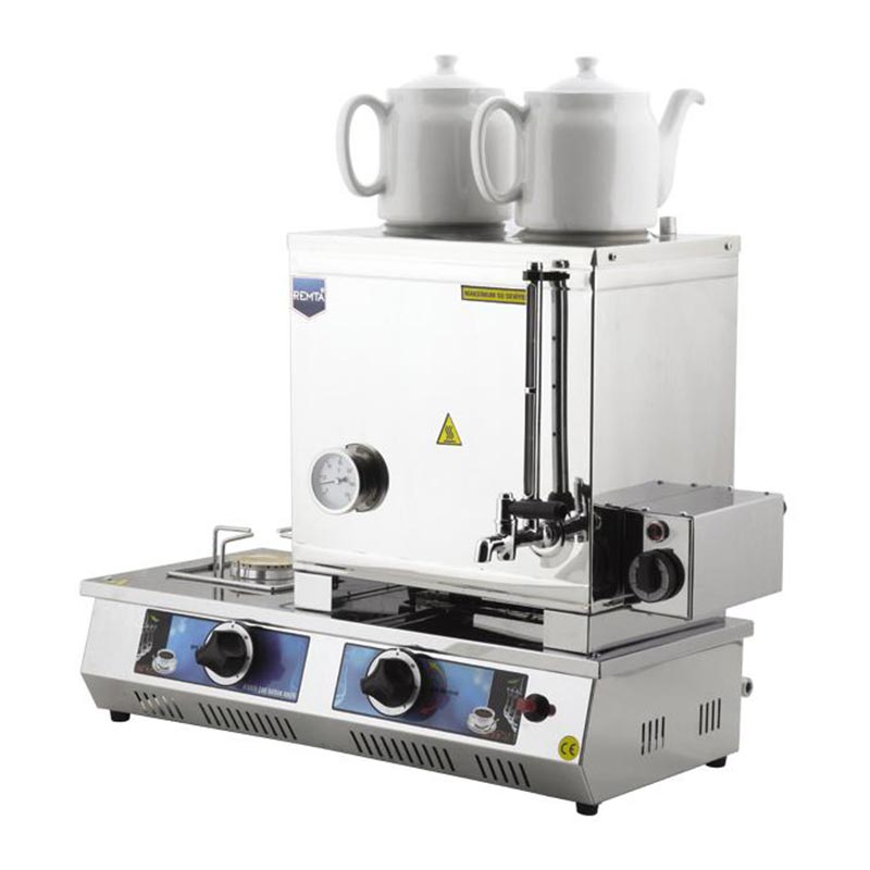 Remta N11LPGE Çay Kazanı, 2 Demlikli, 23 L, Elektrikli+LPG — Remta