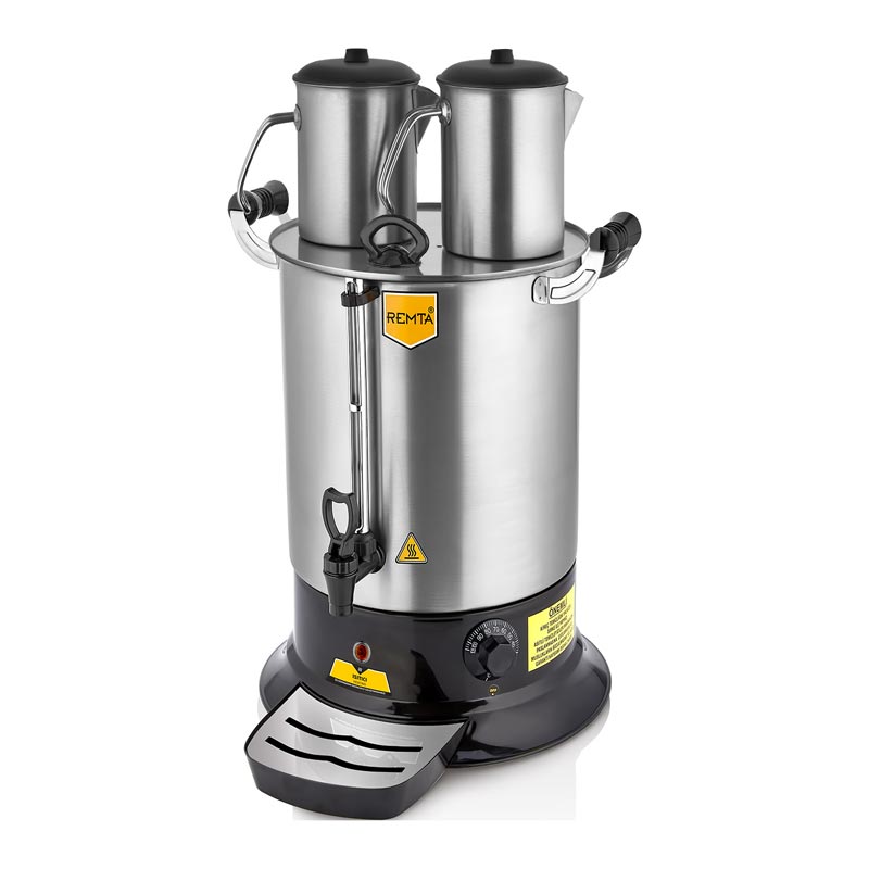 Remta PT14 Platin Model Çift Demlikli Çay Makinesi, 17 L — Remta