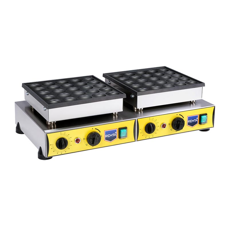 Remta W27 Yuvarlak Çiftli Bubble Waffle Makinesi, 50'li, Elektrikli — Remta