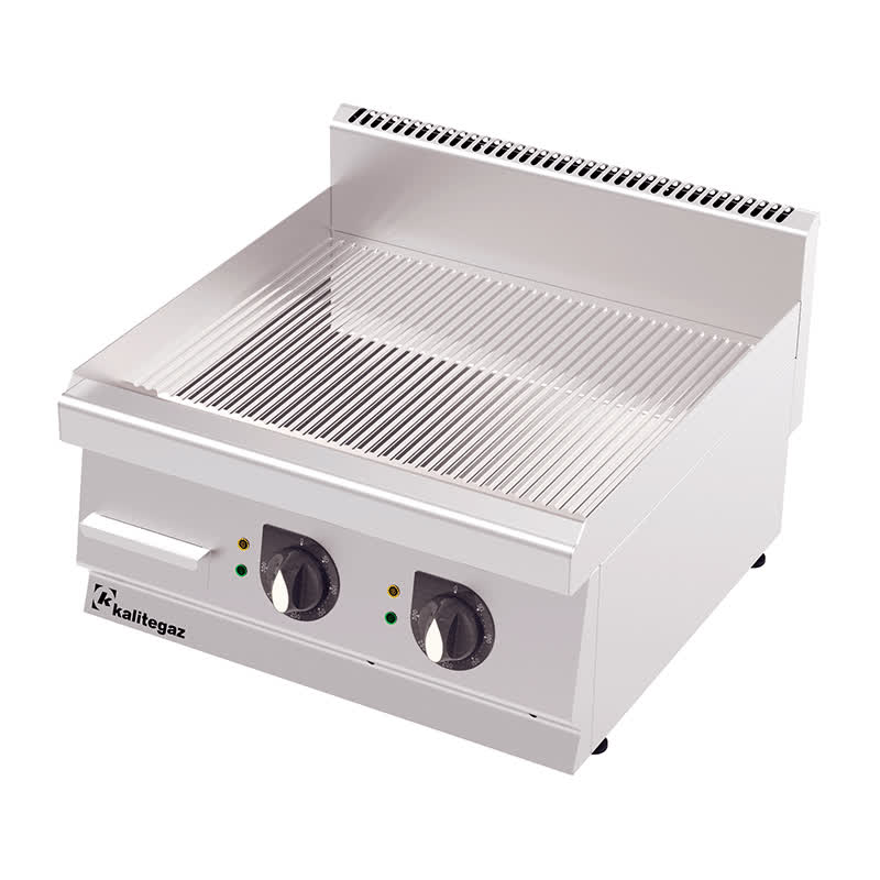 Rinnova 600 Serisi GG6060EC Oluklu Pleyt Izgara, Krom Kaplı, Elektrikli