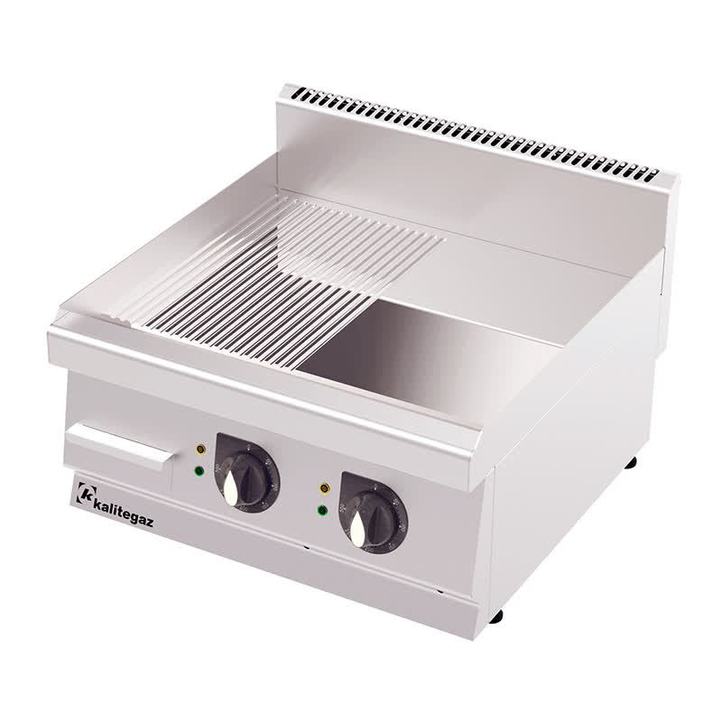 Rinnova 600 Serisi GS6060EC Oluklu Plate IzgaraKrom Kaplı, Elektrikli