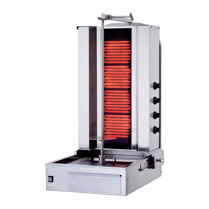 Rinnova KLG171 Döner Ocağı, 4 Radyanlı, Elektrikli, Alttan Motorlu, Hareketli Gövde, Camlı