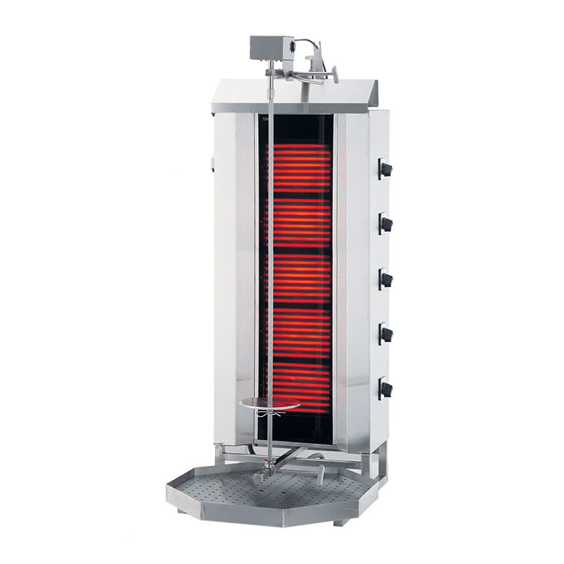 Rinnova KLG232 Döner Ocağı, 5 Radyanlı, Elektrikli, Üstten Motorlu, Camlı