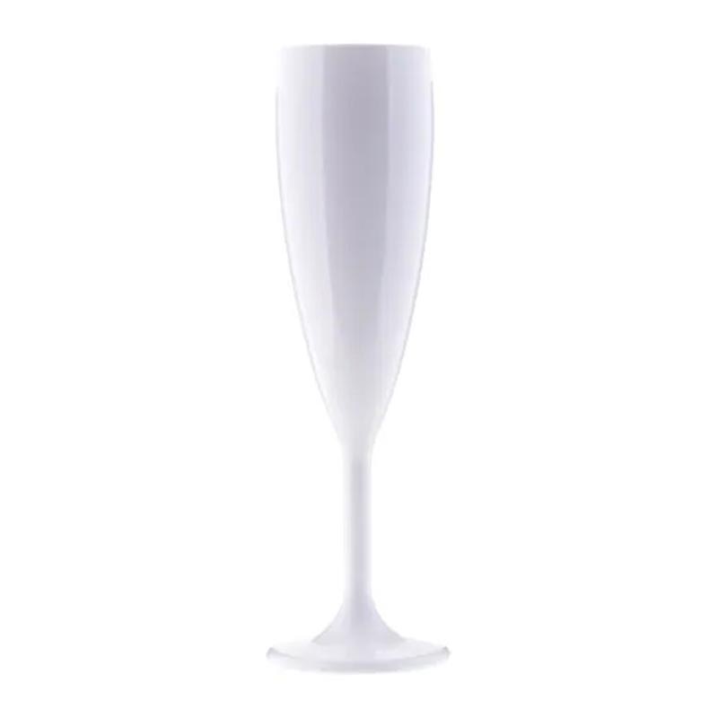 Rubikap Flüt Şampanya Bardağı, 180 ml, Beyaz — Rubikap