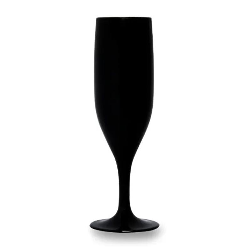 Rubikap Premium Şampanya Bardağı, 180 ml, Siyah — Rubikap