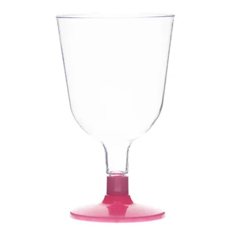 Rubikap Tek Kullanımlık Ayaklı Kadeh, 150 ml, Pembe — Rubikap