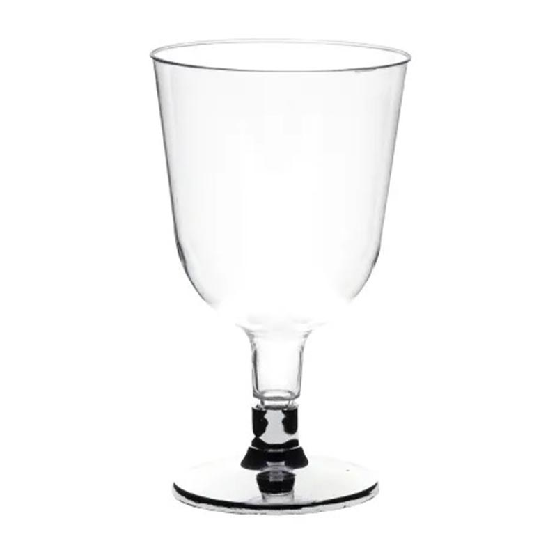Rubikap Tek Kullanımlık Ayaklı Kadeh, 150 ml, Gümüş — Rubikap