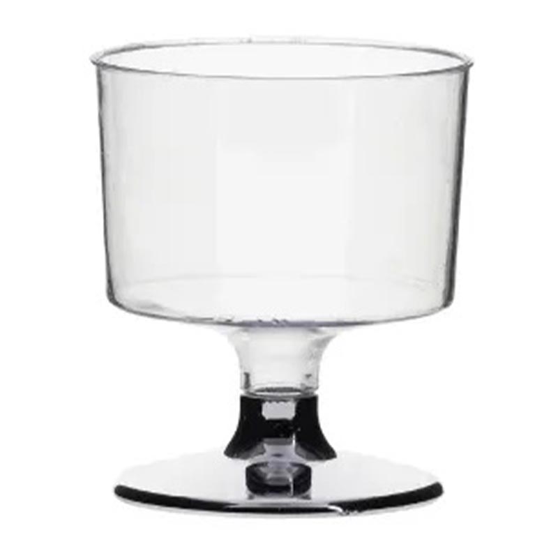 Rubikap Tek Kullanımlık Ayaklı Shot Bardağı, 50 ml, Gümüş — Rubikap