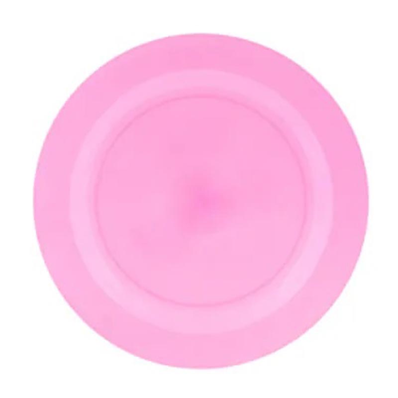 Rubikap Tek Kullanımlık Düz Tabak, 19 cm, Pembe — Rubikap