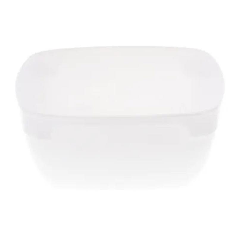 Rubikap Tek Kullanımlık Kristal Kare Kase, 300 ml, Beyaz — Rubikap