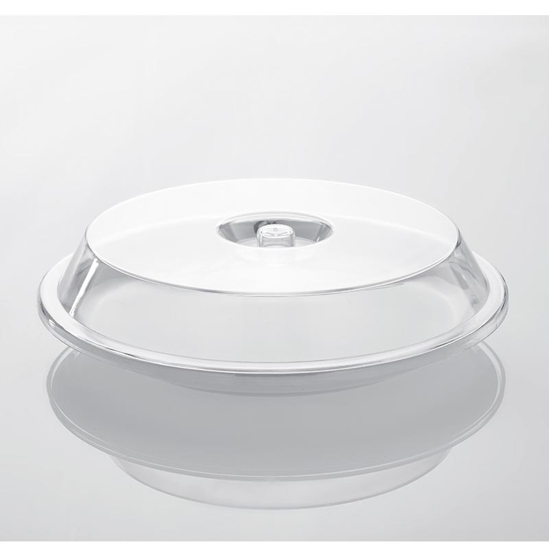 Rubikap Yuvarlak Polikarbonat Tabak Kapağı, 24 cm — Rubikap