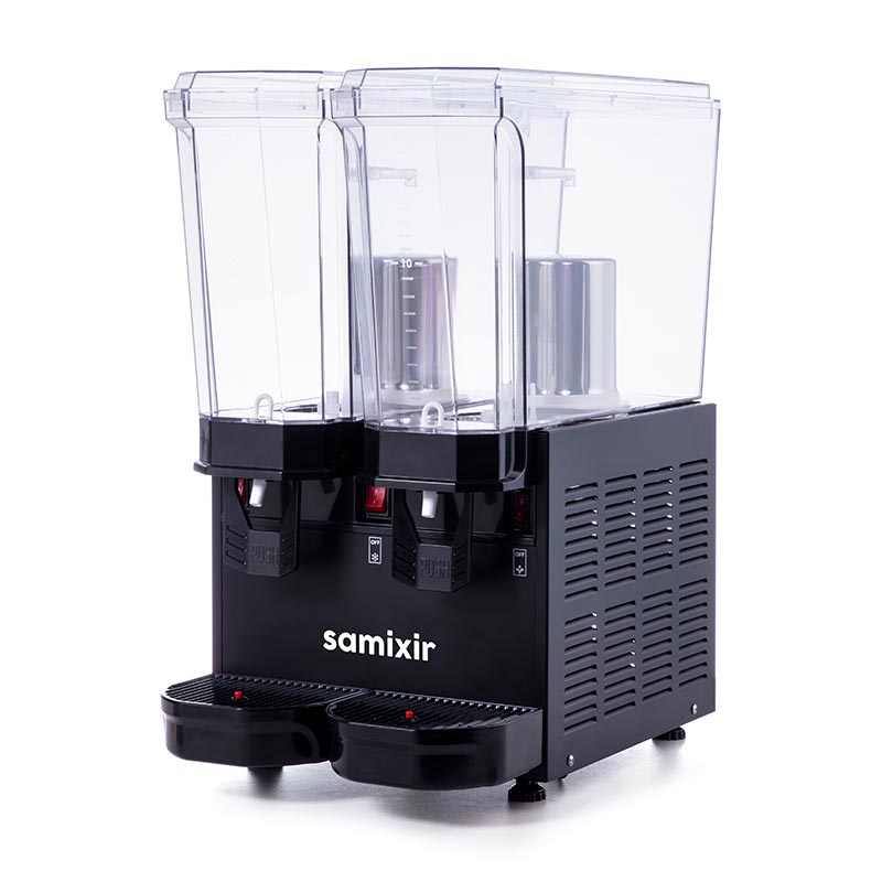 Samixir 40.SMB Klasik Twin Soğuk İçecek Dispenseri, 20+20 L, Fıskiyeli ve Karıştırıcılı, Siyah — Samixir — Görsel 2