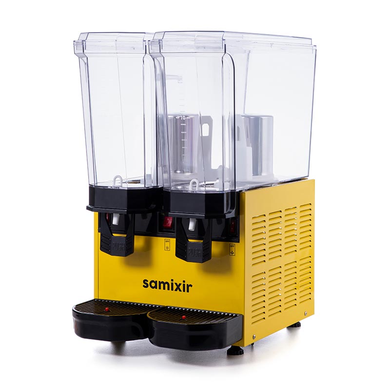 Samixir 40.SMY Klasik Twin Soğuk İçecek Dispenseri, 20+20 L, Fıskiyeli ve Karıştırıcılı, Sarı — Samixir — Görsel 2