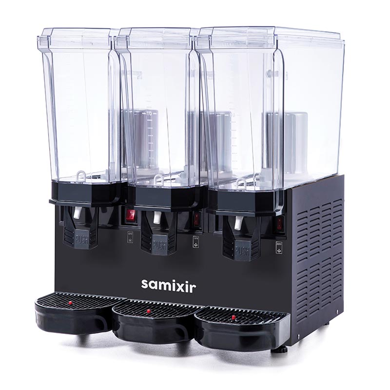Samixir 60.SSSB Triple Klasik Fıskiyeli Soğuk İçecek Dispenseri, 20+20+20 L, Siyah — Samixir — Görsel 2