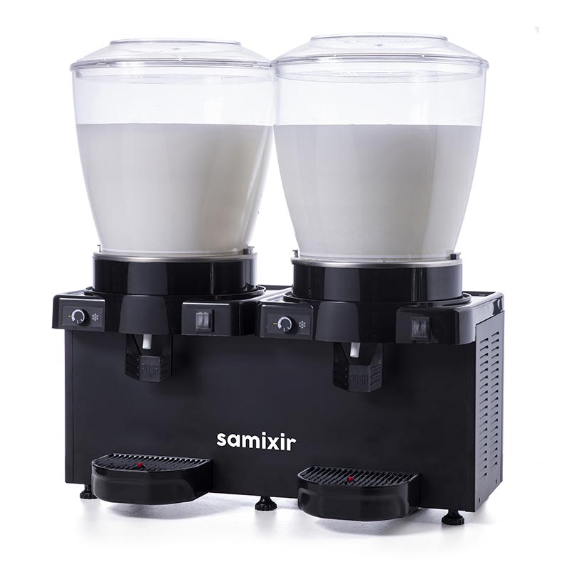 Samixir MM44.AB Panaromik Analog Twin Soğuk İçecek Dispenseri, 22+22 L, Karıştırıcılı, Siyah — Samixir — Görsel 2