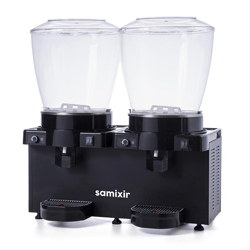 Samixir MM44.AB Panaromik Analog Twin Soğuk İçecek Dispenseri, 22+22 L, Karıştırıcılı, Siyah — Samixir — Görsel 3