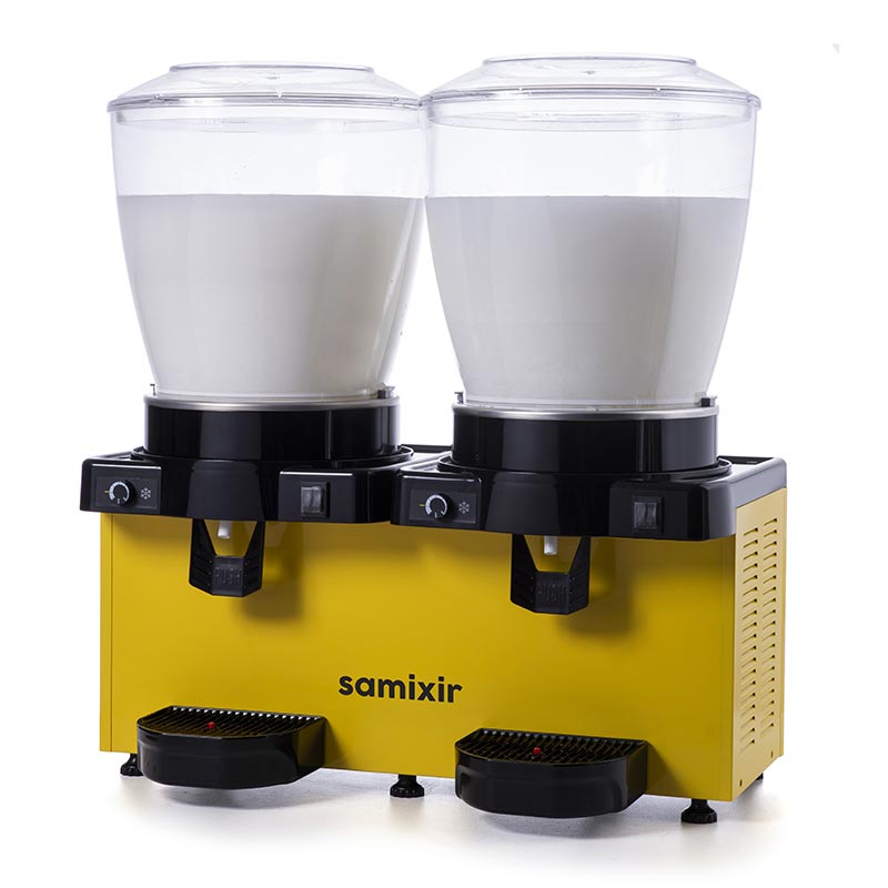 Samixir MM44.AY Panaromik Analog Twin Soğuk İçecek Dispenseri, 22+22 L, Karıştırıcılı, Sarı — Samixir — Görsel 2
