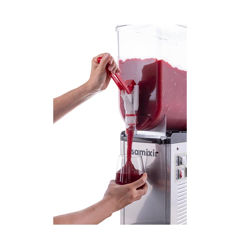 Samixir SLUSH12 Mono Ice Slush Granita Milkshake ve Soğuk Meyve Suyu Dispenseri, 12 L, Inox — Samixir — Görsel 4