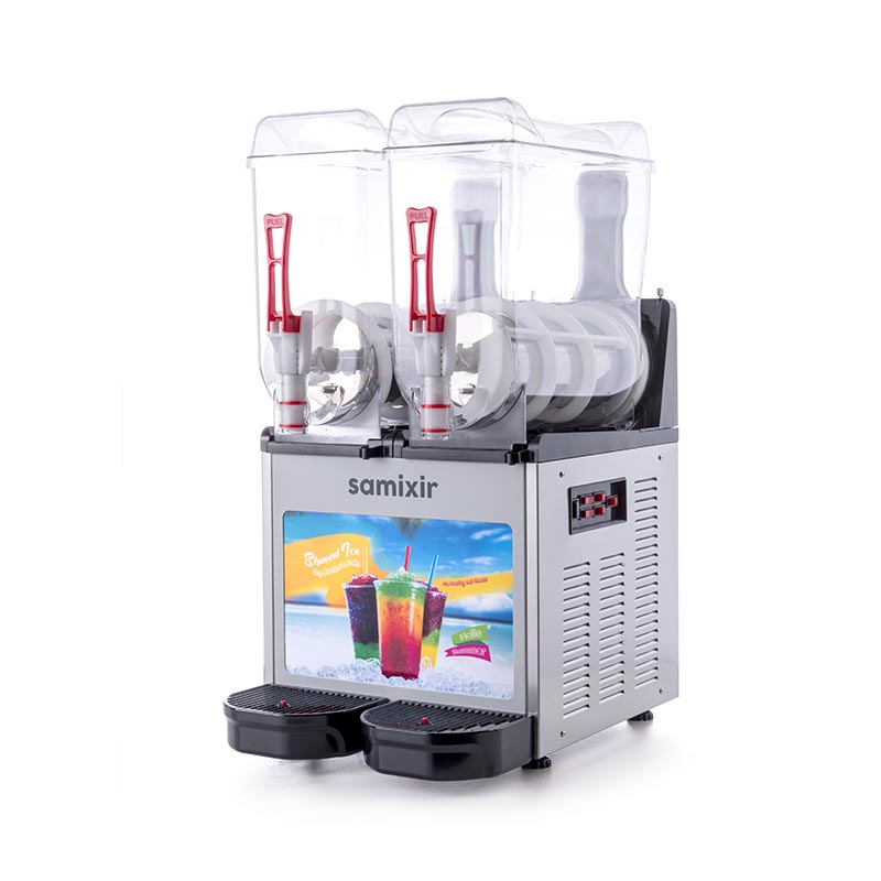 Samixir SLUSH24 Allure Twin Ice Slush Granita Milkshake ve Soğuk Meyve Suyu Dispenseri, 12+12 L, Inox — Samixir — Görsel 2