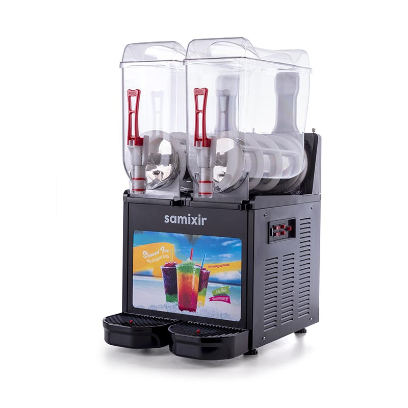 Samixir SLUSH24 Allure Twin Ice Slush Granita Milkshake ve Soğuk Meyve Suyu Dispenseri, 12+12 L, Siyah — Samixir — Görsel 2