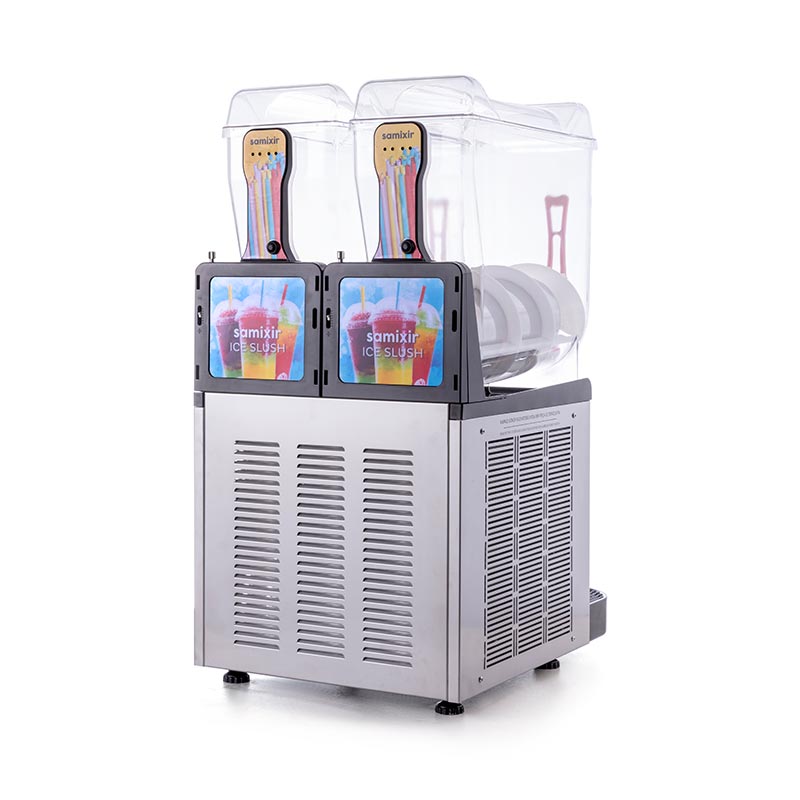 Samixir SLUSH24 Allure Twin Ice Slush Granita Milkshake ve Soğuk Meyve Suyu Dispenseri, 12+12 L, Inox — Samixir — Görsel 3
