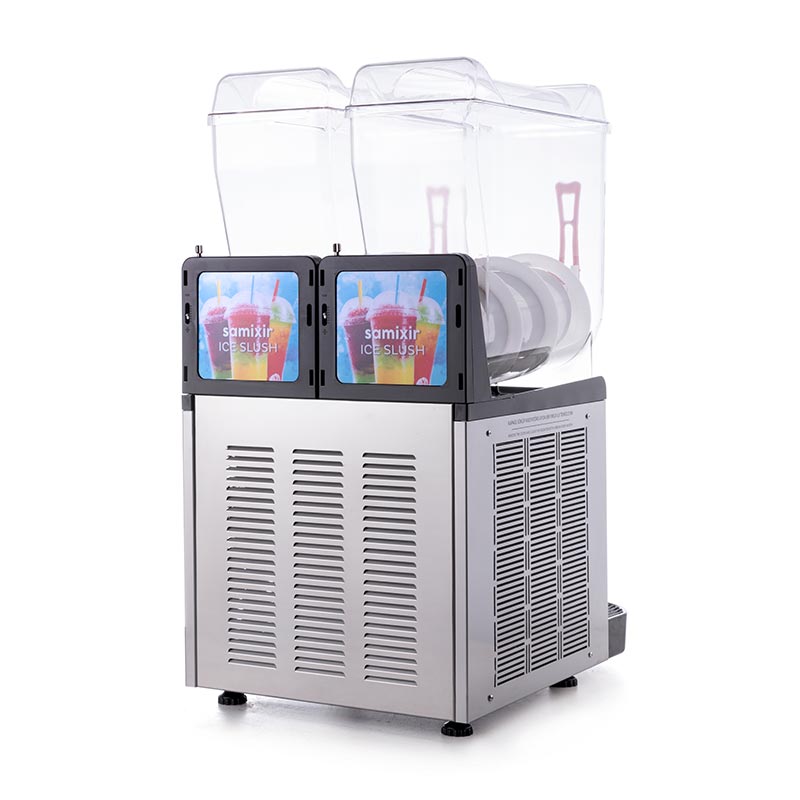 Samixir SLUSH24.I Twin Ice Slush Granita Milkshake ve Soğuk Meyve Suyu Dispenseri, 12+12 L, Inox — Samixir — Görsel 3