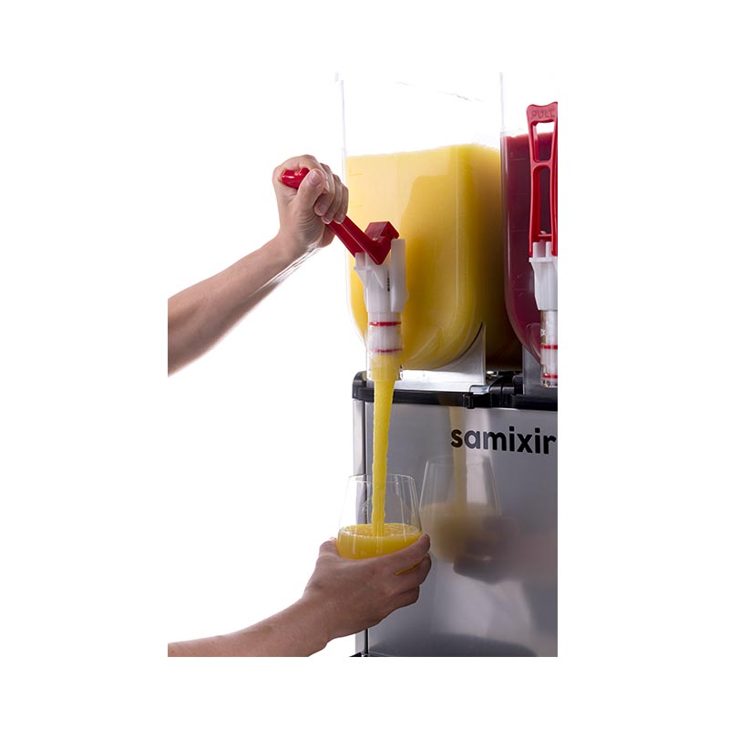 Samixir SLUSH24.I Twin Ice Slush Granita Milkshake ve Soğuk Meyve Suyu Dispenseri, 12+12 L, Inox — Samixir — Görsel 4