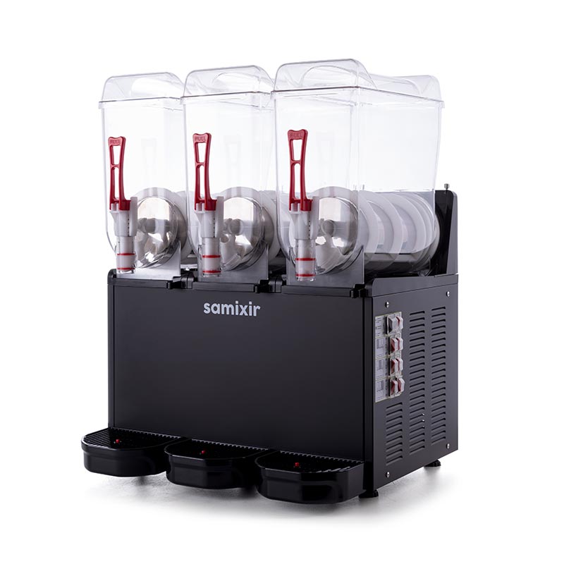 Samixir SLUSH36 Triple Ice Slush Granita Milkshake ve Soğuk Meyve Suyu Dispenseri, 12+12+12 L, Siyah — Samixir — Görsel 2