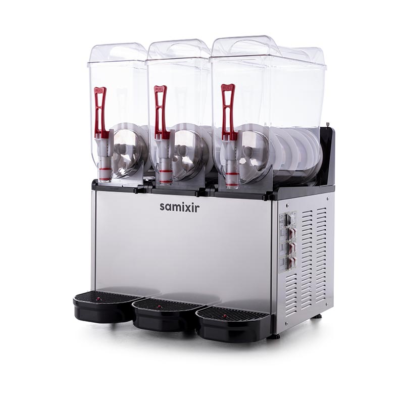 Samixir SLUSH36 Triple Ice Slush Granita Milkshake ve Soğuk Meyve Suyu Dispenseri, 12+12+12 L, Inox — Samixir — Görsel 2