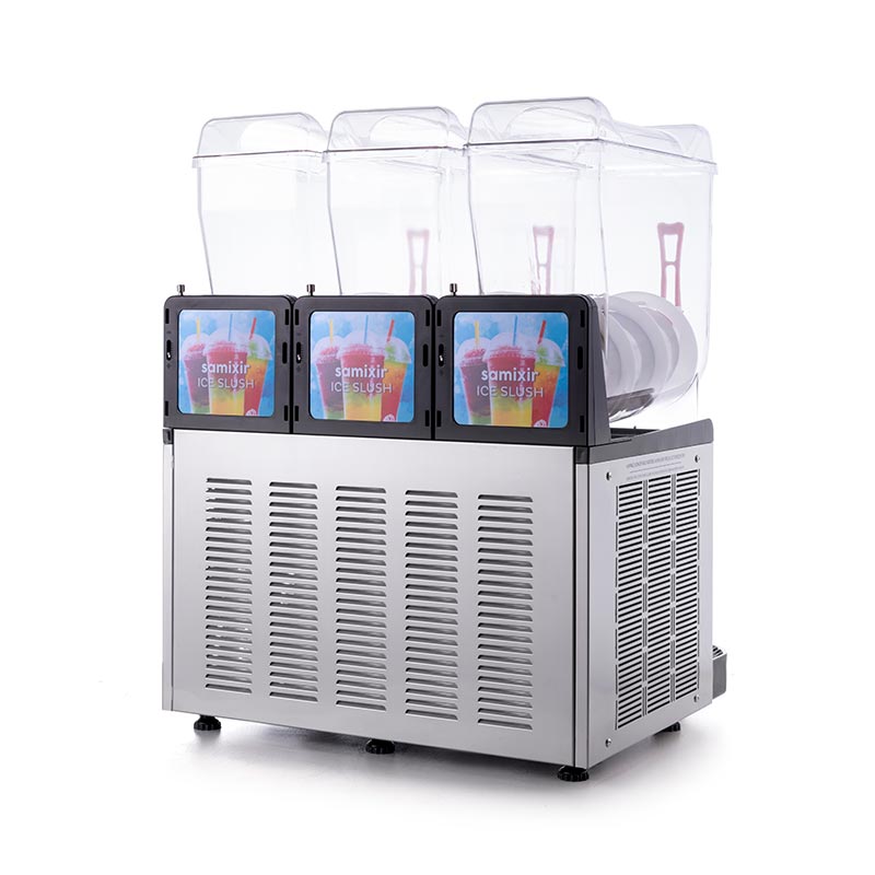 Samixir SLUSH36 Triple Ice Slush Granita Milkshake ve Soğuk Meyve Suyu Dispenseri, 12+12+12 L, Inox — Samixir — Görsel 3