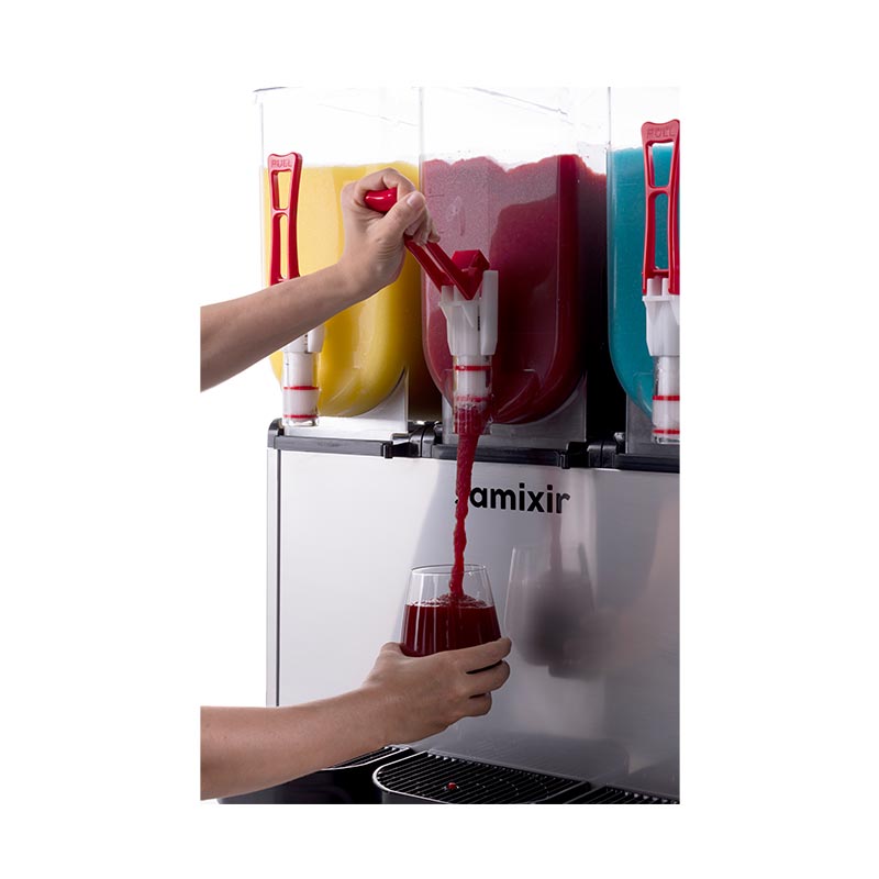 Samixir SLUSH36 Triple Ice Slush Granita Milkshake ve Soğuk Meyve Suyu Dispenseri, 12+12+12 L, Inox — Samixir — Görsel 4